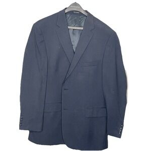 Pronto Uomo Platinum Jacket Men's 46L Navy Sport Coat Blazer 100% Wool